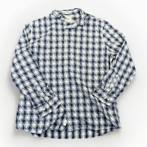 Bixby Nomad Slim Fit Button Down‎ Shirt Mens Size 2XLT Blue White Casual Preppy